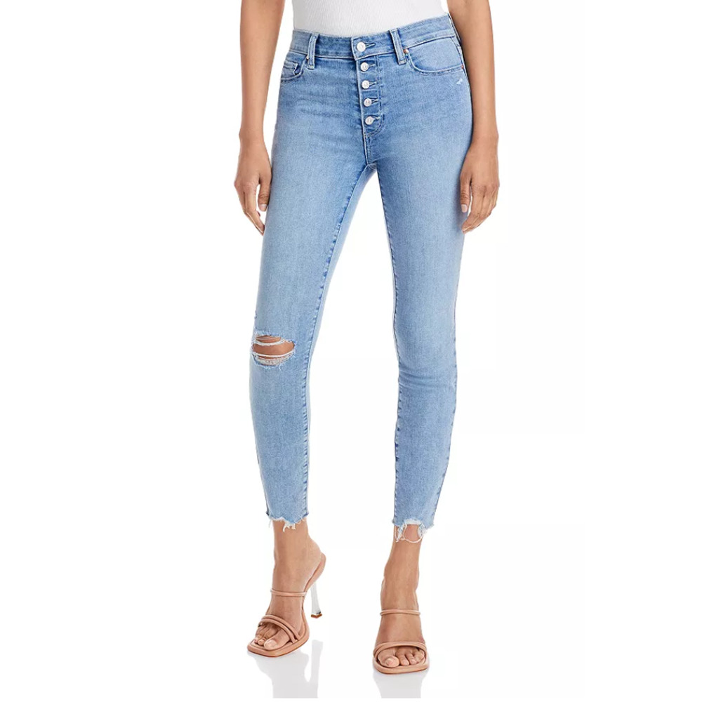 Paige Hoxton High Rise Ankle Skinny Jeans Paolna Destructed Size 28 2768
